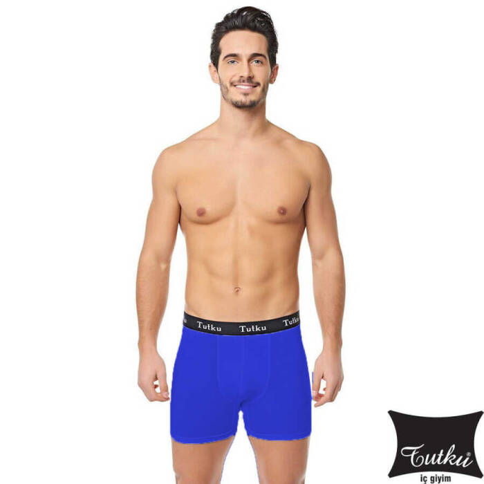 TUTKU,ERKEK ELASTAN SPOR BOXER NO:L SAKS,İÇGİYİM - 1