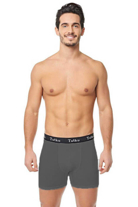 TUTKU,ERKEK ELASTAN SPOR BOXER NO:XL FÜME,İÇGİYİM - 1