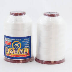 YABALI,100 GR POLYESTER 60 NO KARBEYAZ,POLYESTER İPLİKLER - 1