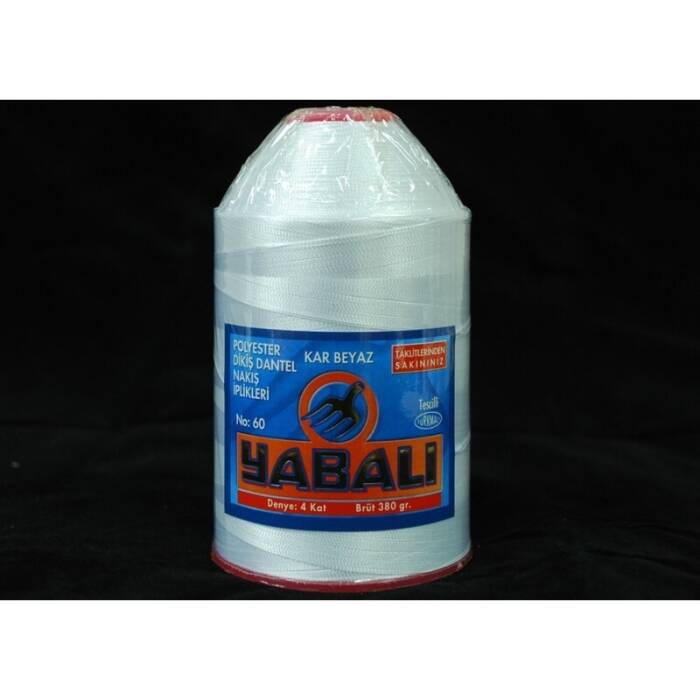 YABALI,400 GR POLYESTER 60 NO KARBEYAZ,POLYESTER İPLİKLER - 1